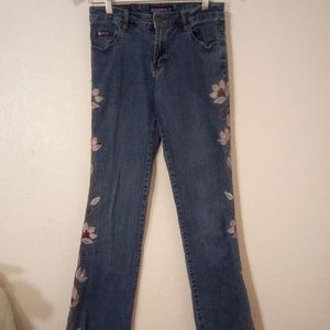 Floral Side Denim Jeans
